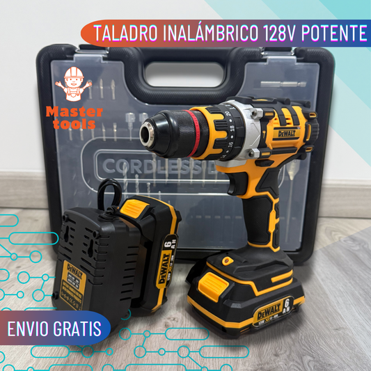 Taladro de Inalámbrico  - Motor Brushless 128V - 2 Baterías