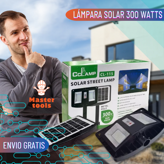 Lámpara Solar con Reflector de 300 Watts – Iluminación Inteligente y Sostenible